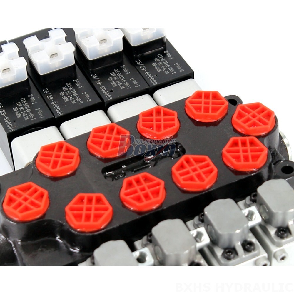 Manufacturer Direct: Q45 Solenoid & Manual 4 Spool Monoblock Directional Valve detail image